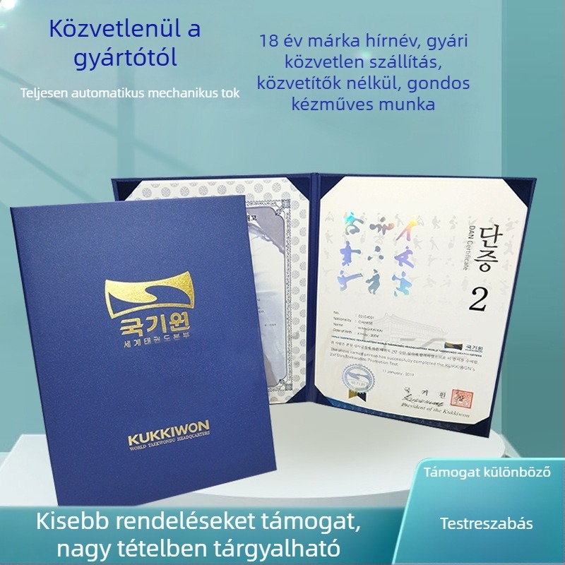 Youzhe 5k Papír Kártya – Taekwondo Rangvédő Burkolat Forró Nyomtatással a Fekete Öv Elismerő Oklevélhez