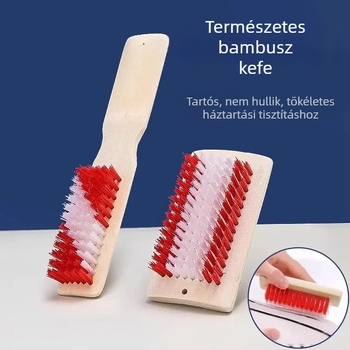 Öt darabos multifunkcionális tisztítóecset-készlet: természetes bambusz cipőecset és hosszú nyelű mosóecset kemény sörtékkel