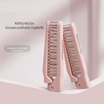 Összecsukható finom fogú hajkefe, gyanta anyagú, kompakt és utazáshoz ideális