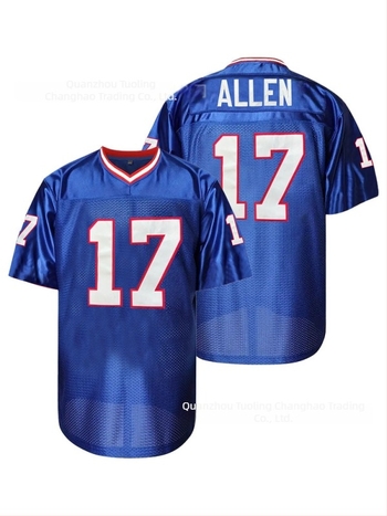 Amerikai futball mez — retro hímzett, hálós anyag (Minden szezonban, férfiak, felnőttek, poliészter, 100%)