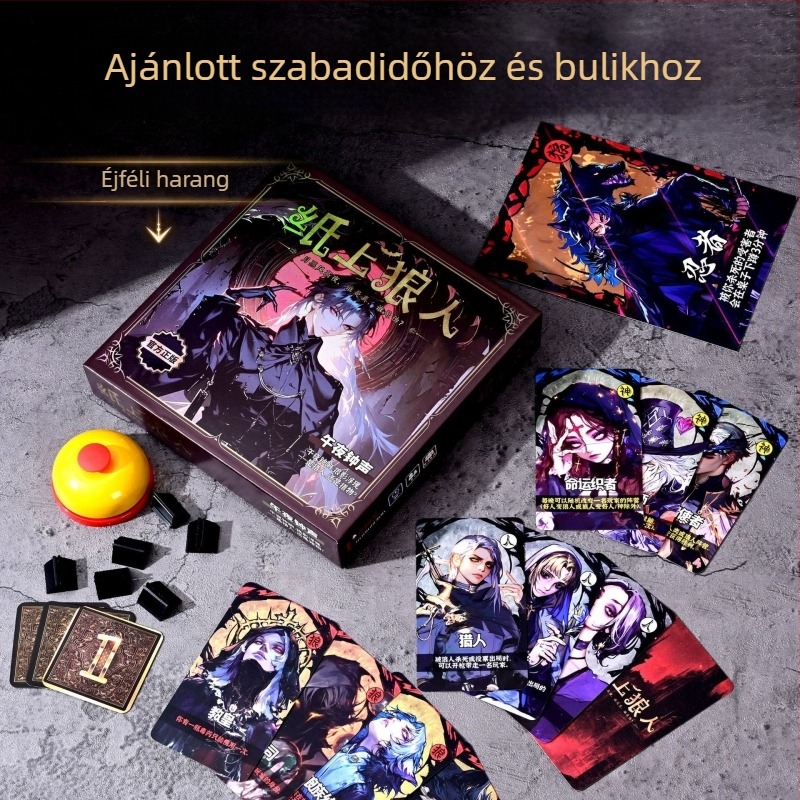 Werewolf kártyajáték — multiplayer deduktív társasjáték, anyag papír, logikai gondolkodás, 7–14 és 15–35 éveseknek