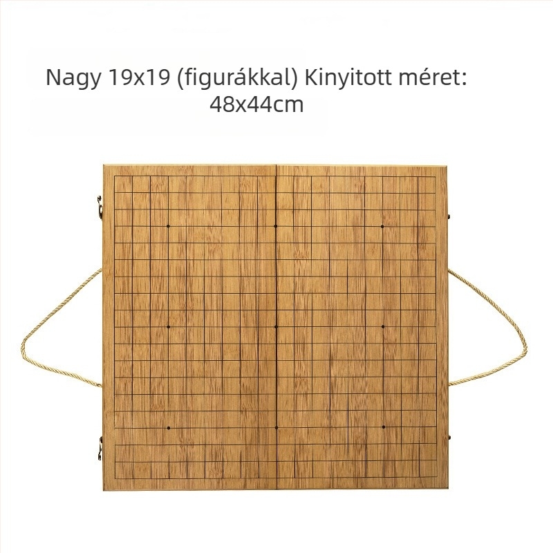 Fa Go készlet gyerekeknek és kezdőknek, összecsukható dobozzal, 19×19 tábla