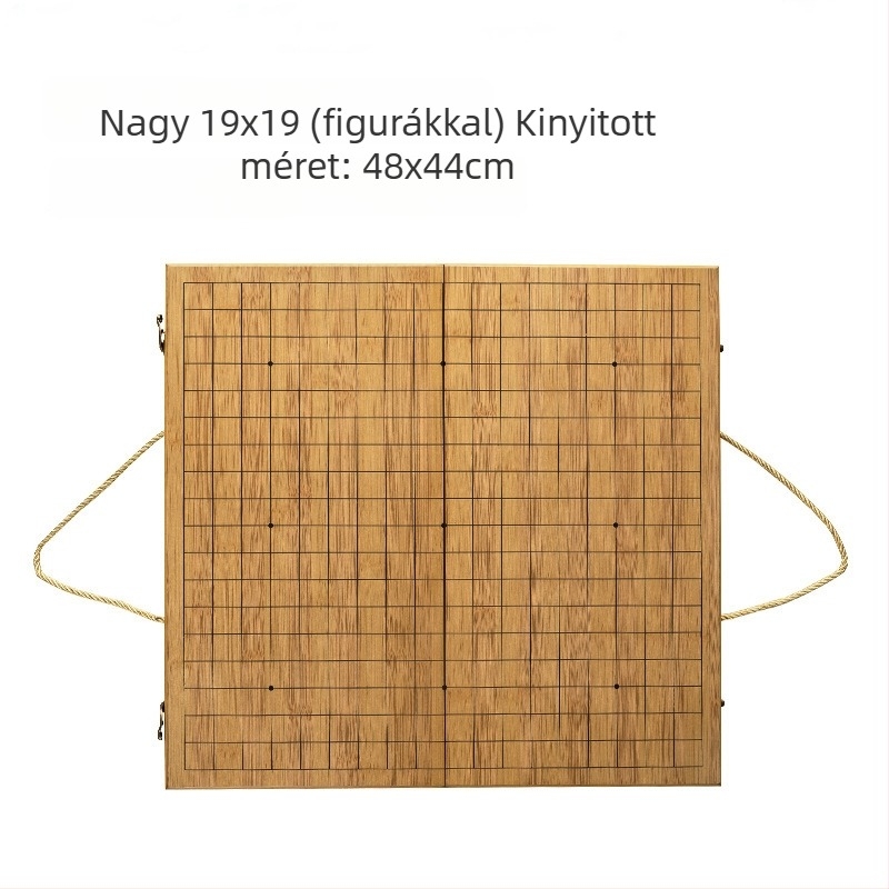 Fa Go készlet gyerekeknek és kezdőknek, összecsukható dobozzal, 19×19 tábla