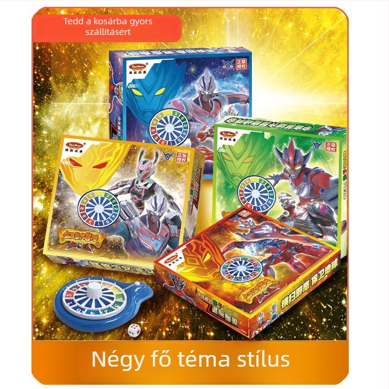 Forgó sakk-puzzle társasjáték hős karakterekkel, beltéri és kültéri használatra; anyag: műanyag és papír; 4–60 éveseknek