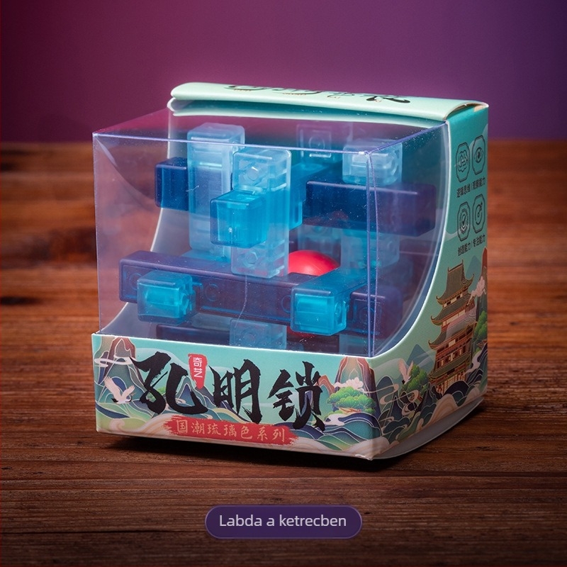 Kongming Lock/Luban Lock Puzzle Gömb – Oktatási játék, Műanyag, 154-es specifikáció, Dobozos csomagolás, OEM logó