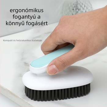 Többcélú tisztító ecset ruha és cipő tisztítására, puha sörtékkel és kényelmes fogantyúval – műanyag, 90 g, kétszínű dizájn