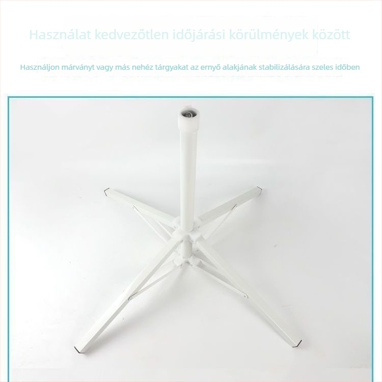 Négylábú esernyőalap, réz bordák, 14 borda, TPE vászon, kézi nyitás