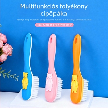 Puha sörtéjű cipőtisztító kefe, többfunkciós a fertőtlenítéshez, ABS+PET anyag