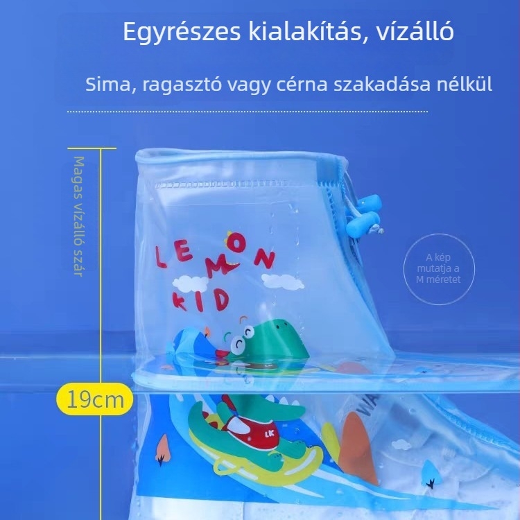 Gyerekeknek esőcsizma védőfedelek, vízálló, csúszásmentes, kopásálló, uniszex kivitel (Márka: Lemon Baby; Anyag: Poliészter; Eredet: Jiaxing; Cikkszám: LK2231023)