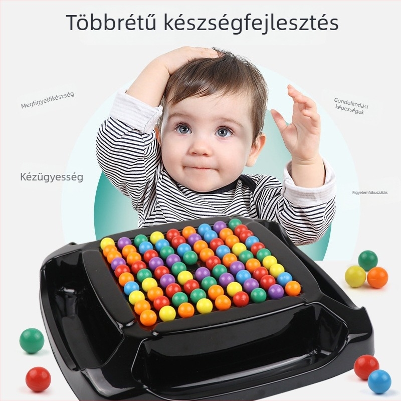 Beltéri oktatási társasjáték gyerekeknek – eliminációs puzzle jellegű játék családi interakcióval, műanyag anyag, 4–14 éveseknek