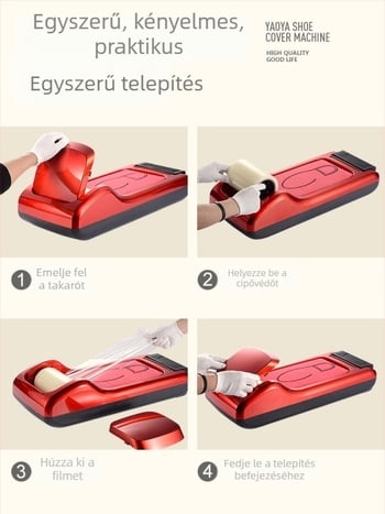 Cipővédő gép — teljesen automata, háztartási használatra, egyszer használatos cipőfólia, intelligens