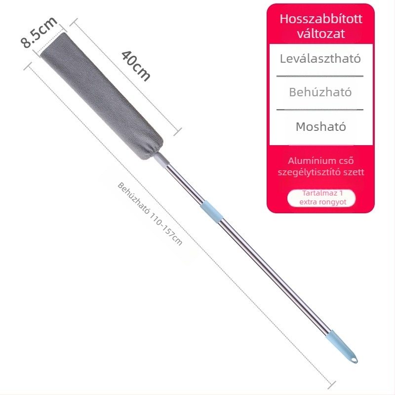 Ágy alatti rések tisztító keféje – kihúzható, többfunkciós tisztító eszköz, műanyag, 270 g