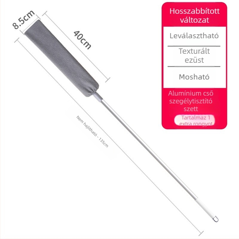 Ágy alatti rések tisztító keféje – kihúzható, többfunkciós tisztító eszköz, műanyag, 270 g