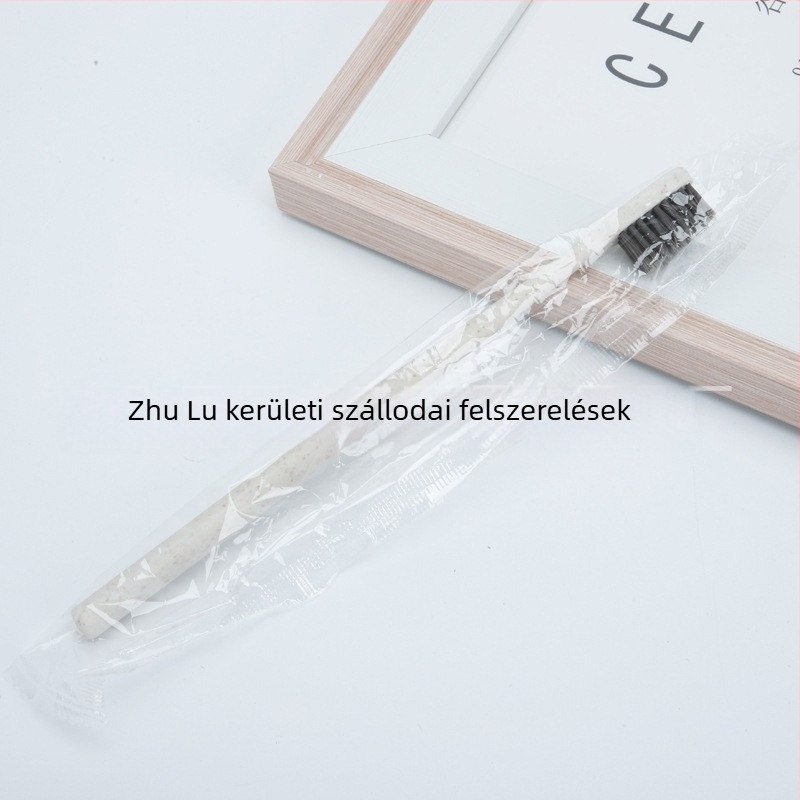 Deer szállodai egyszer használatos fogkefe, polisztirol műanyagból, degradálható, logónyomás és testreszabás