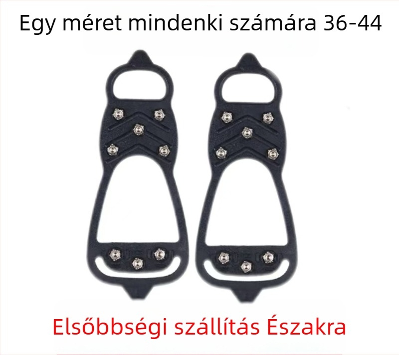 Ötfogú jégcsap cipővédő – csúszásmentes, univerzális, téli hó- és jégfeltételekhez