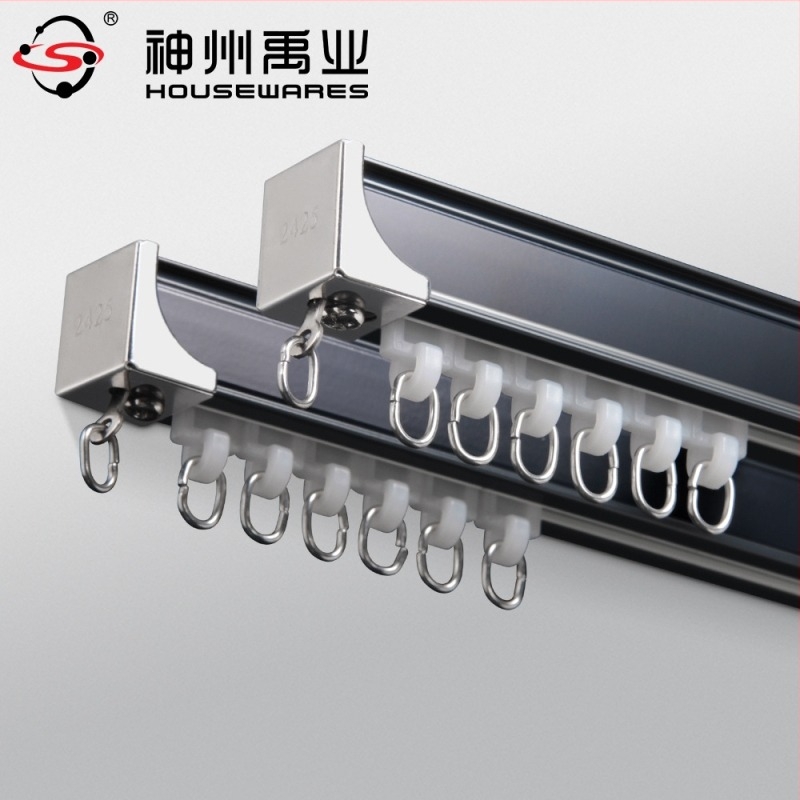 Függönycsínes sínrendszer - alumínium ötvözet, csendes működés, felületkezelés elektroforézissel, modern egyenes sín, alkalmas sarokablakokhoz és erkélyekhez