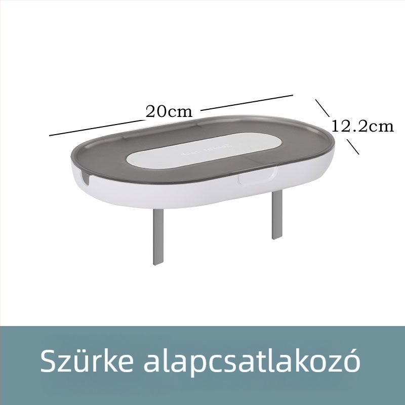 Hat szintes falra szerelhető elektronikai polc – router, TV-box és projektor számára, akasztóval, műanyagból