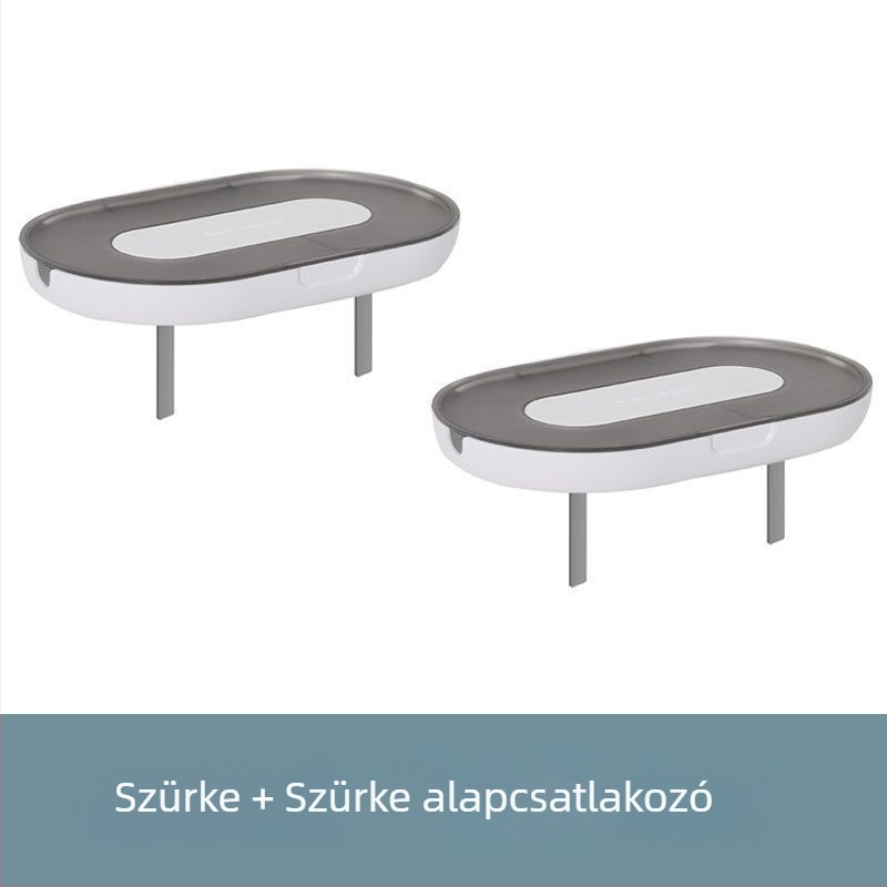 Hat szintes falra szerelhető elektronikai polc – router, TV-box és projektor számára, akasztóval, műanyagból