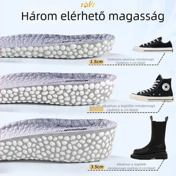 Magasság növelő talpbetét - szövet, teljesen párnázott, láthatatlan, lélegző