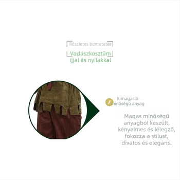 Man Xiang Robin Hood fiú színpadi jelmez, kenderkeverék szövet, 99% poliészter, 2023 tavasz, gyermekek számára 17 éves kor alatt