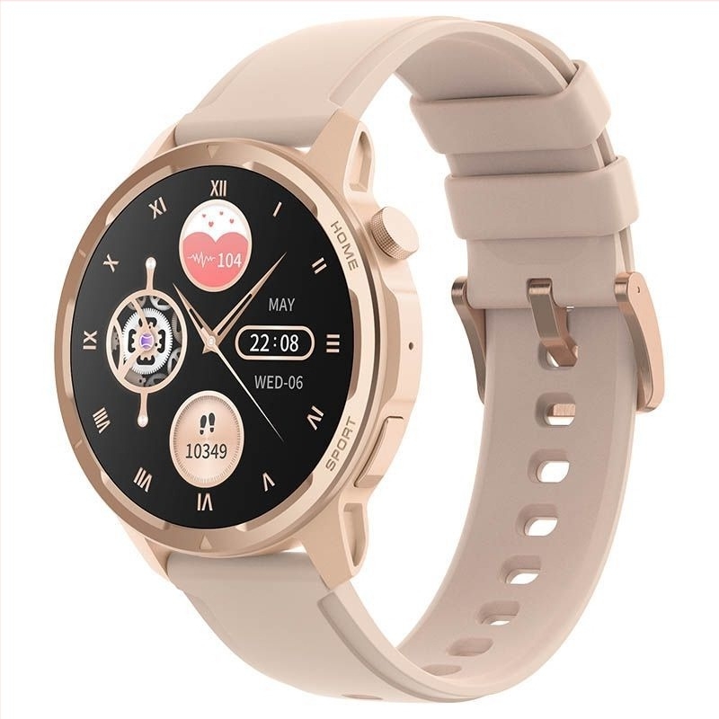 Okosóra kör TFT kijelzővel, pulzus- és vérnyomásmérés, alvásfigyelés, lépésszámláló, Bluetooth