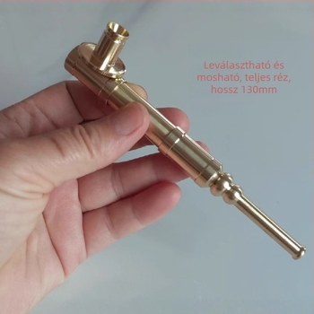 Fém bong rézszűrővel leválasztható, hordozható, egyszerű, megfizethető luxus