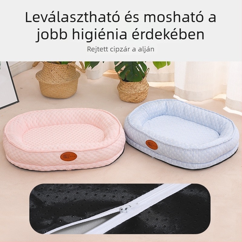 Textilből készült kisállatfészek – kutyáknak, egész éves, négy évszakos