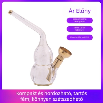 Hordozható műanyag mini vízipipa dupla funkciós réztál, újrahasználható