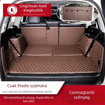 Toyota Prado csomagtartó szőnyeg teljes körű védelemmel — kompatibilis a 2010–2021 modellekkel, 5- és 7 üléses belső számára, XPE habanyag, Otai márka.