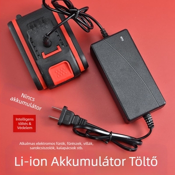 18V-98VF lítium akkumulátor töltő elektromos szerszámokhoz (Bemenet 100–240V AC, Kimenet 21V 1A, Töltési áram 1000 mA, CNAS)