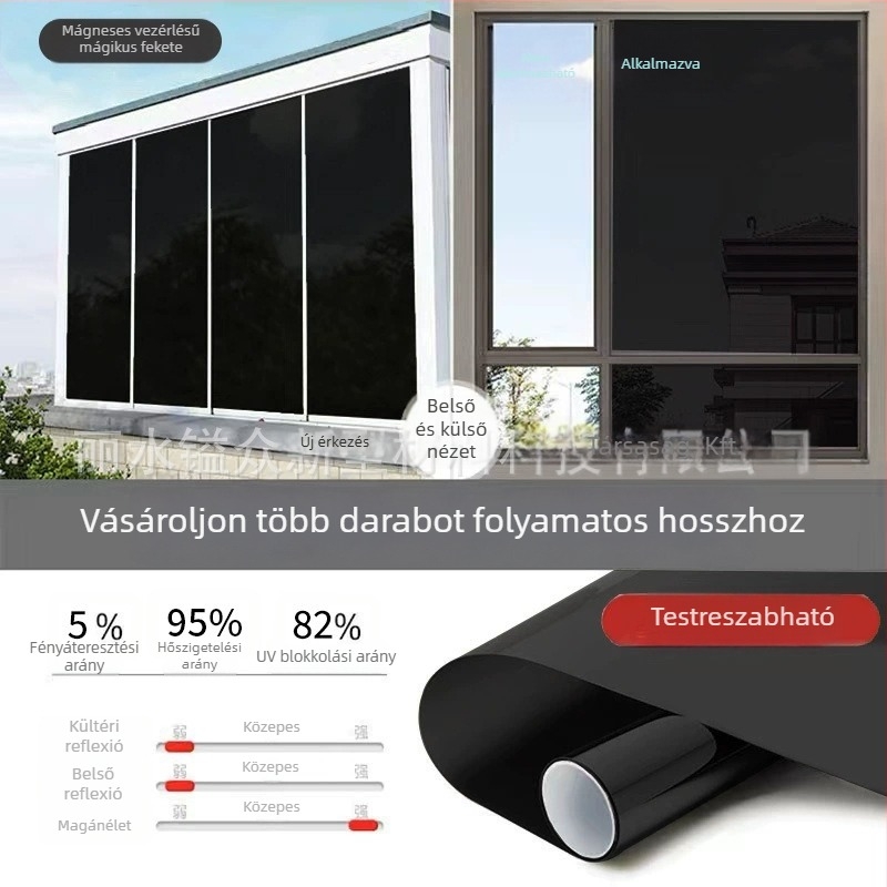 ablakfilm magánéletért – opálos üveg, elektrostatikus ragasztás, PVC, modern minimalista stílus, egyéni feldolgozás