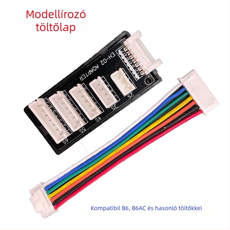 LiPo töltőpanel RC repülőmodellekhez 2-6S | kompatibilis B6, B6AC, A6 egyensúly töltőkkel | Márka: Biyoud