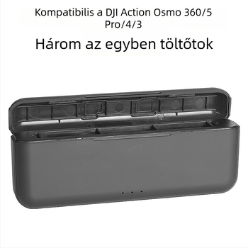 Act5 3-portos álló töltő Type-C csatlakozóval DJI Action 3/4/5 Pro/6 Osmo Action akkumulátorokhoz