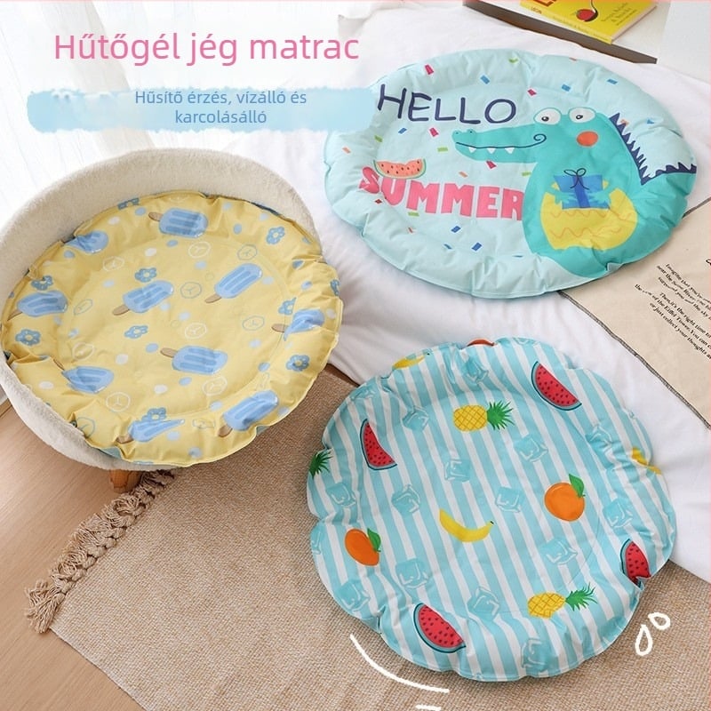 Háziállatok hűtőpad – Kör alakú, kutyáknak, textilből készült