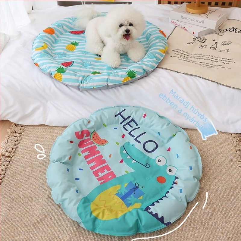 Háziállatok hűtőpad – Kör alakú, kutyáknak, textilből készült