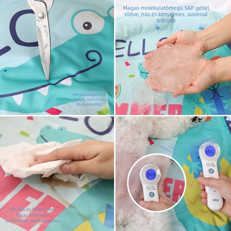 Háziállatok hűtőpad – Kör alakú, kutyáknak, textilből készült