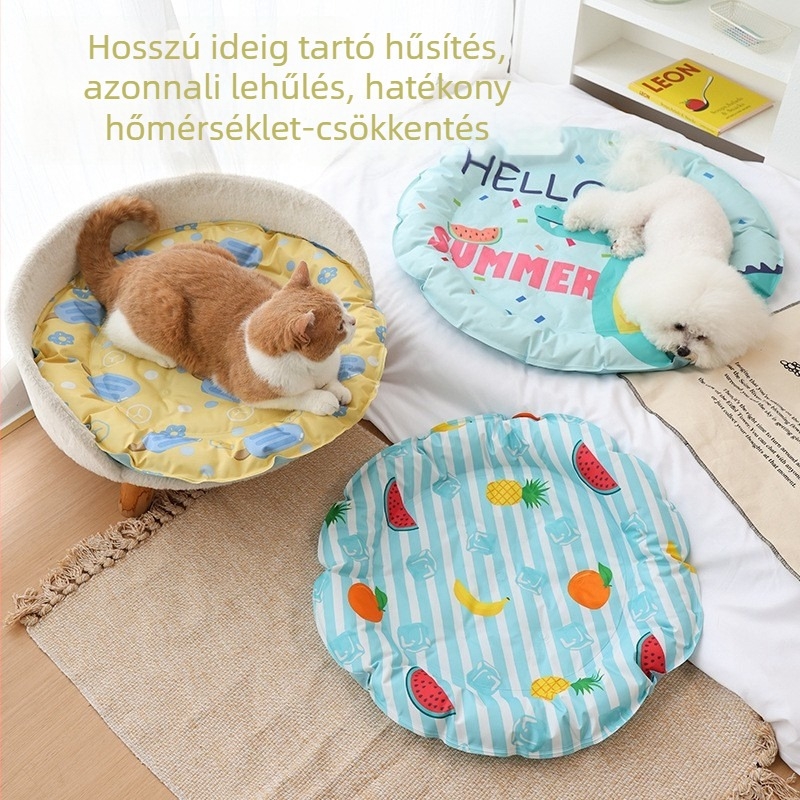Háziállatok hűtőpad – Kör alakú, kutyáknak, textilből készült