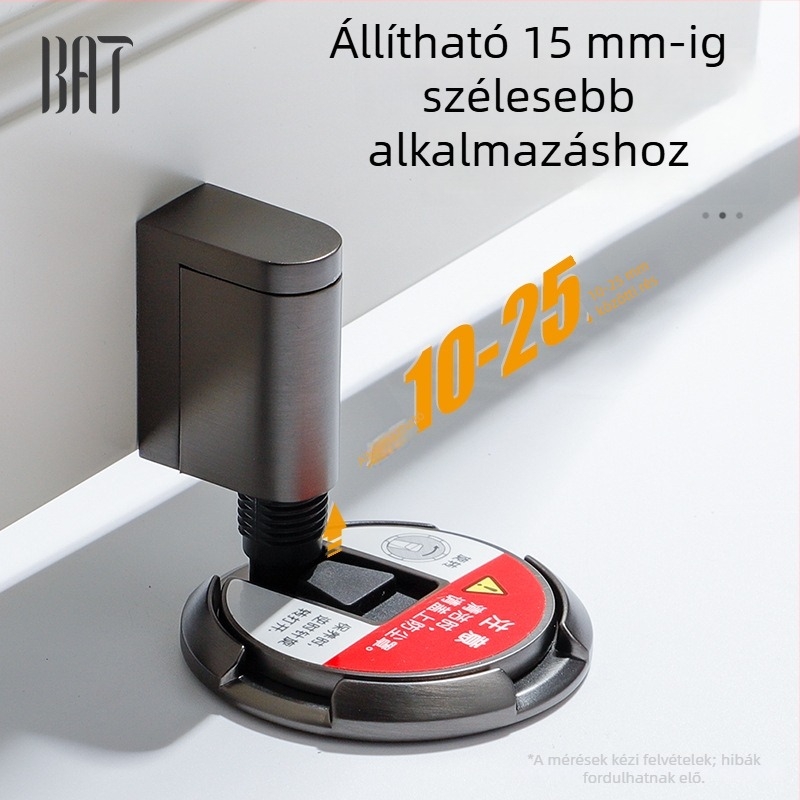 Padlóra szerelt, nem mágneses ajtó-tartó üvegajtókhoz, modell 87006, cinkötvözet, rejtett kivitel, automatikus működés