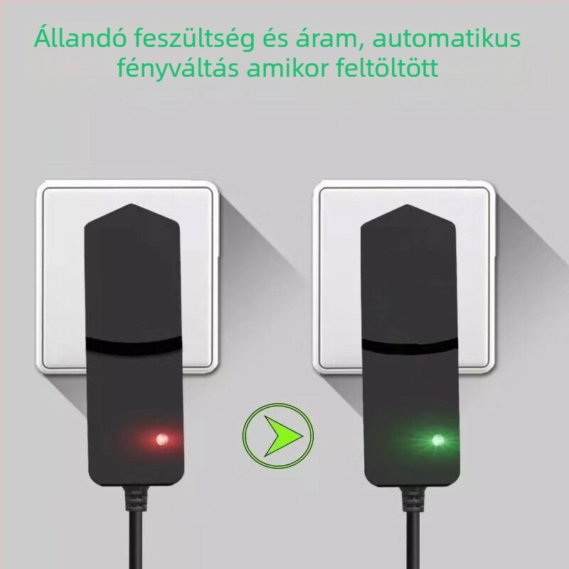 18650 Li-ion akkumulátor töltő, bemenet AC 110–240V, kimenet DC12.6V 1A, töltési áram 1000 mA