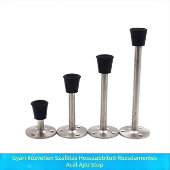 Rozsdamentes acél ajtó felső stopper, falra szerelt, hosszított kialakítás, modell 200816