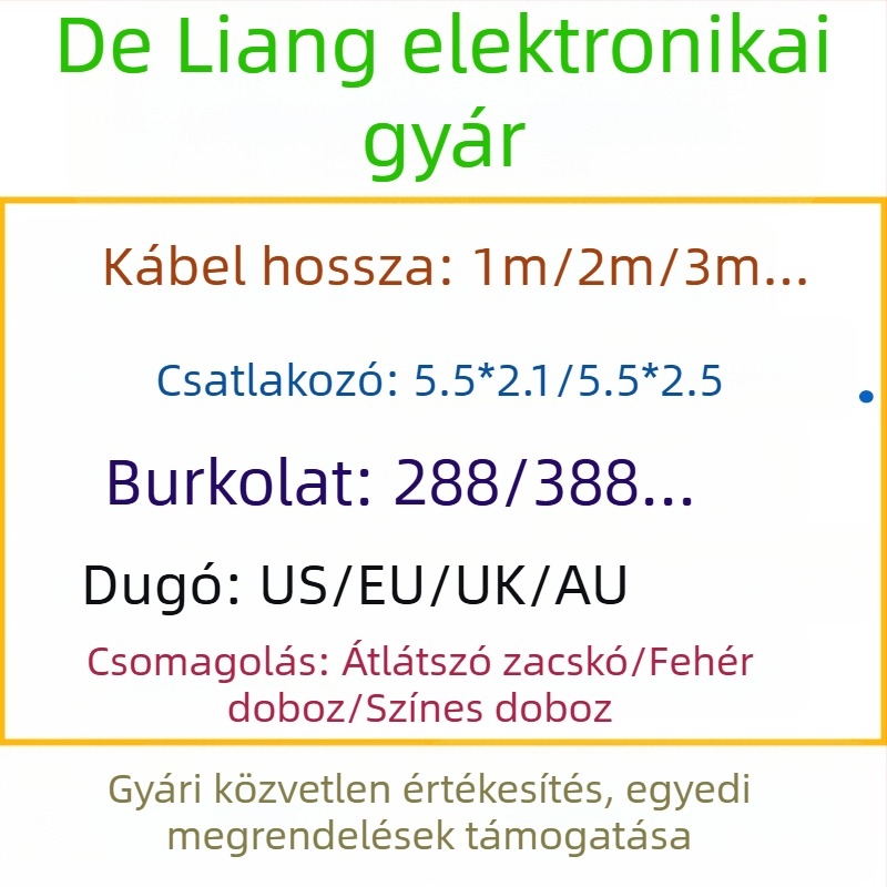 Li-ion akkumulátortöltő 12.6V/1A, 8.4V/1A, 4.2V/1A; bemenet 100–250V
