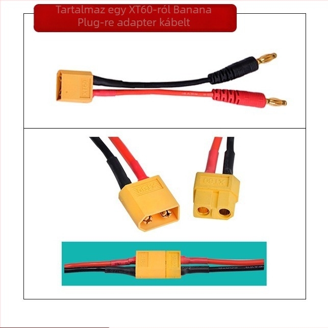 XT30 párhuzamos töltőpanel banáncsatlakozóval, B6 kiegészítők, Li-ion akkumulátor kiegyenlítő töltő, XT60 adapter panel, T-Plug bővítő panel (xt30, akkumulátor, párhuzamos töltőpanel, banán csatlakozó, XT60 adapter)