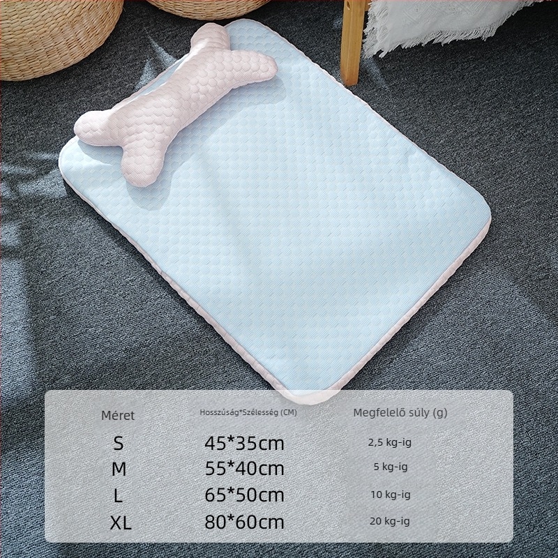 3D jéggolyókkal hűsítő kutyaágy kicsi–közepes kutyáknak és macskáknak (Teddy fajta)