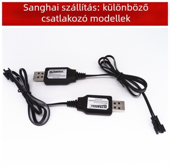 USB töltőkábel SM dugóval Ni-Cd akkumulátorhoz, 4.8V 250mA
