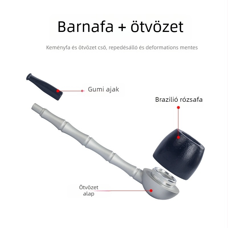 Pipe - tömörfa, modern stílus, 100 darabos készlet, testreszabás nélkül, logó nélkül