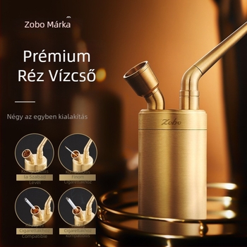 Hookah cső fém, dupla szűrővel, Zobo Zb-558-1, modern minimalista dizájn