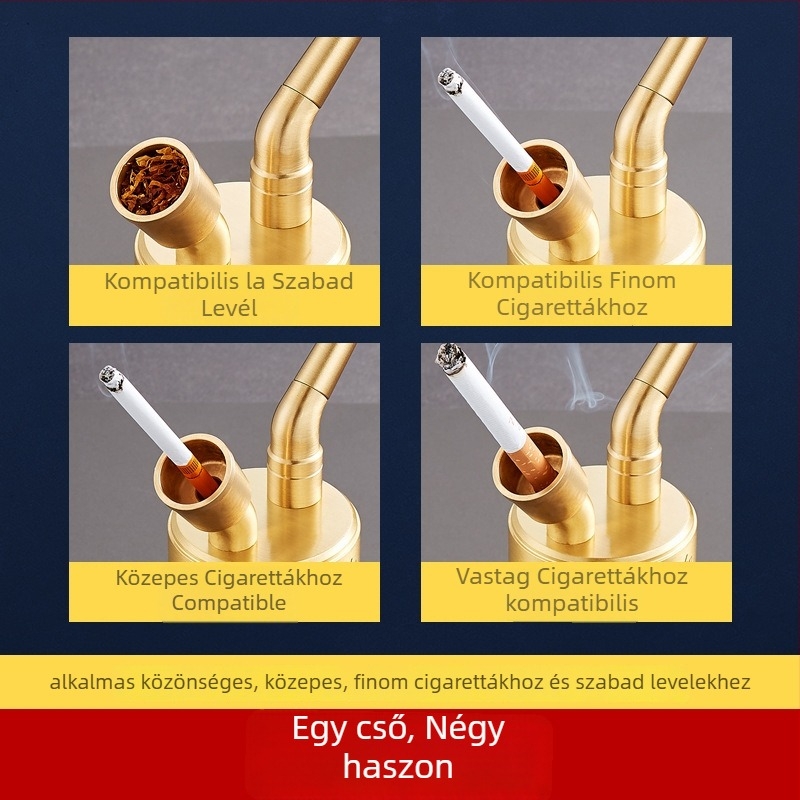 Hookah cső fém, dupla szűrővel, Zobo Zb-558-1, modern minimalista dizájn
