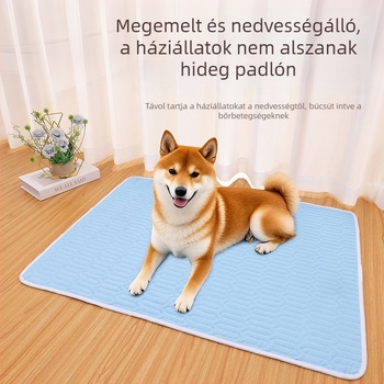 Háziállat alvó matrac kutyáknak és macskáknak, csúszásmentes és foltálló matrac, mosható nyári hűsítő matrac, nedvességálló, minden évszakban használható