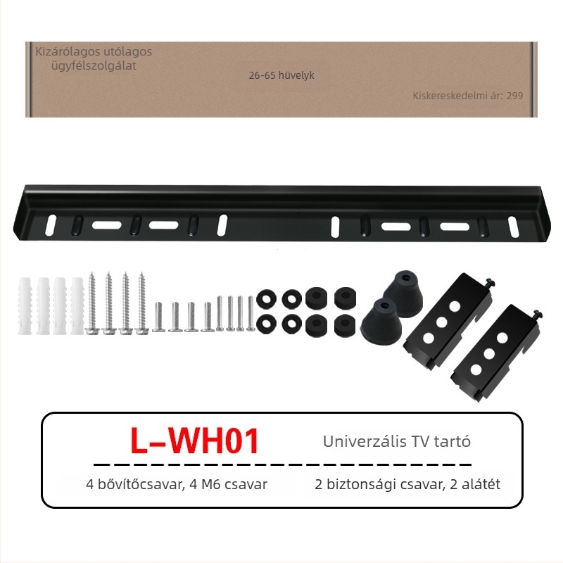 Yi Zhigu L-WH01 TV-fali tartó – vasból készült tartó, mechanikus vezérlés, teherbírás több mint 15 kg