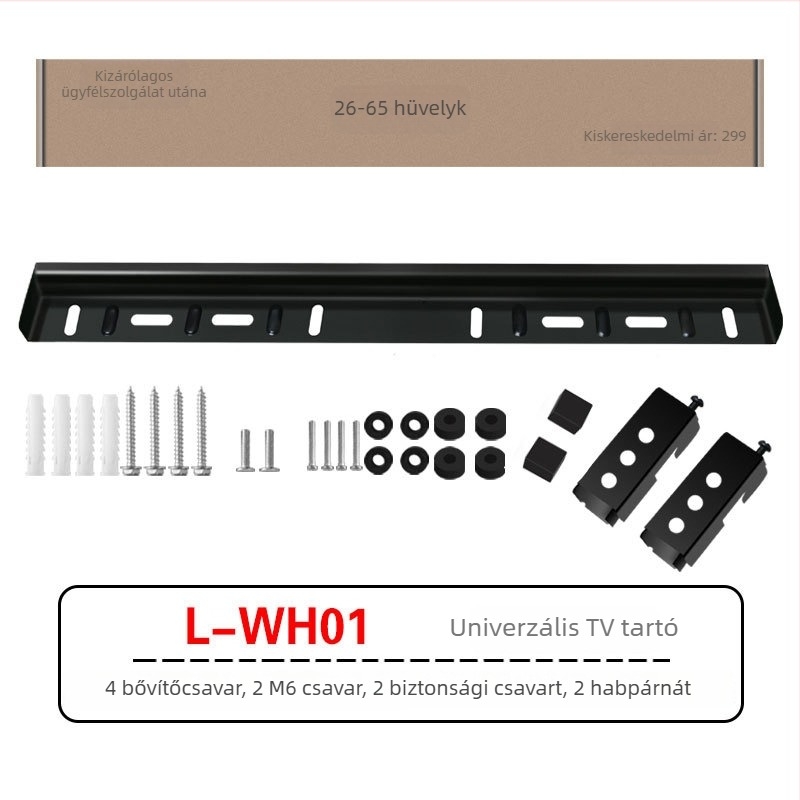 Yi Zhigu L-WH01 TV-fali tartó – vasból készült tartó, mechanikus vezérlés, teherbírás több mint 15 kg